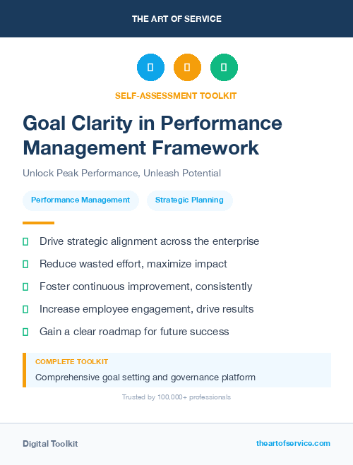 Goal Clarity in Performance Management Framework