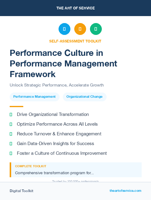 Performance Culture in Performance Management Framework