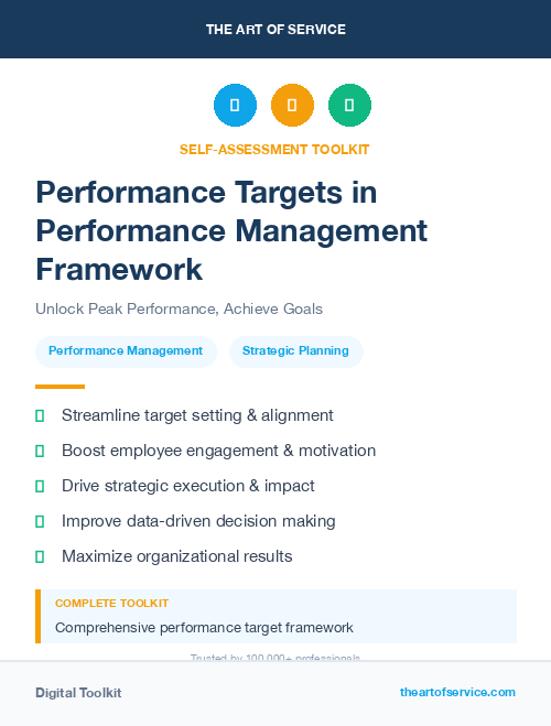 Performance Targets in Performance Management Framework