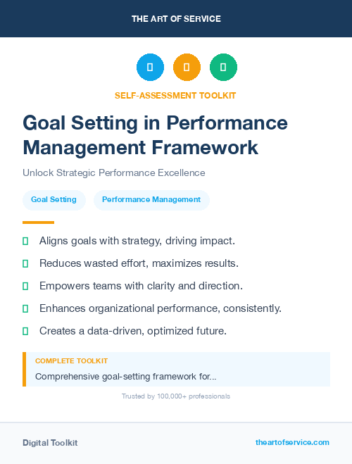 Goal Setting in Performance Management Framework