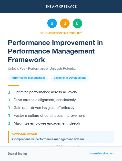 Performance Improvement in Performance Management Framework