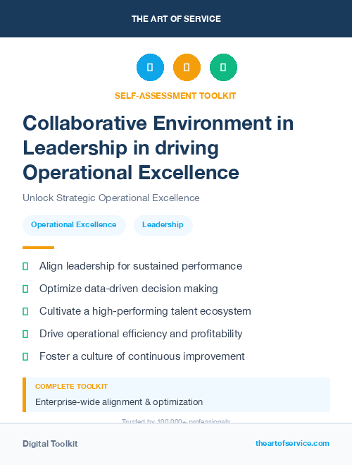 Collaborative Environment in Leadership in driving Operational Excellence