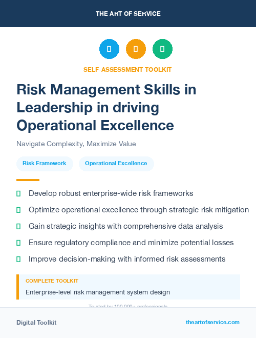 Risk Management Skills in Leadership in driving Operational Excellence