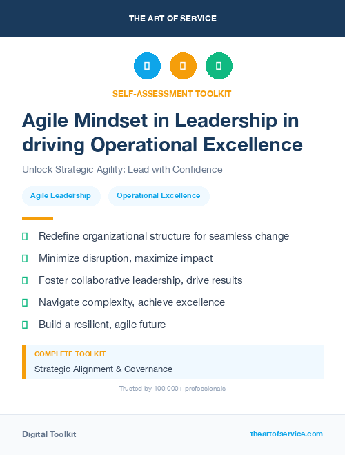 Agile Mindset in Leadership in driving Operational Excellence