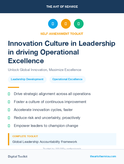Innovation Culture in Leadership in driving Operational Excellence