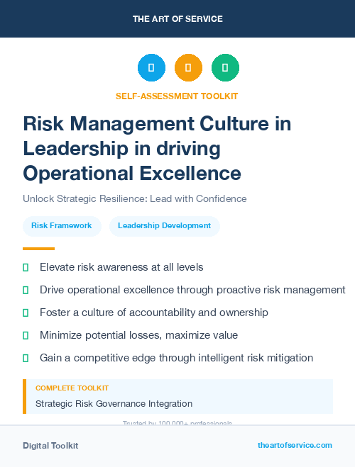 Risk Management Culture in Leadership in driving Operational Excellence