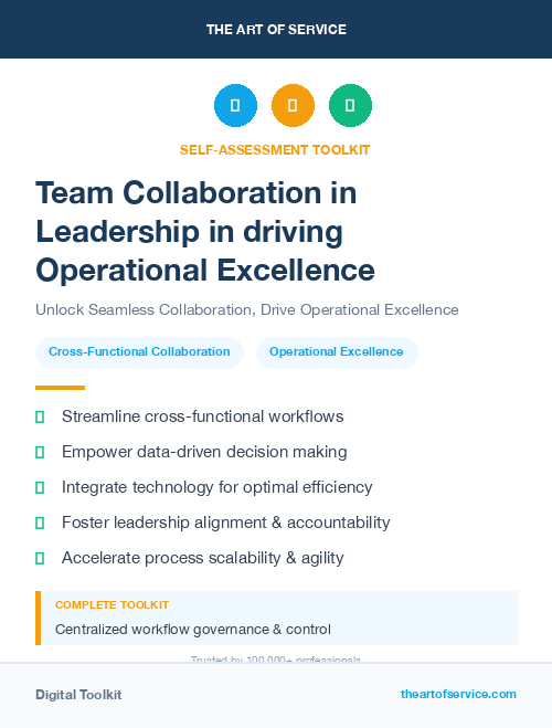Team Collaboration in Leadership in driving Operational Excellence