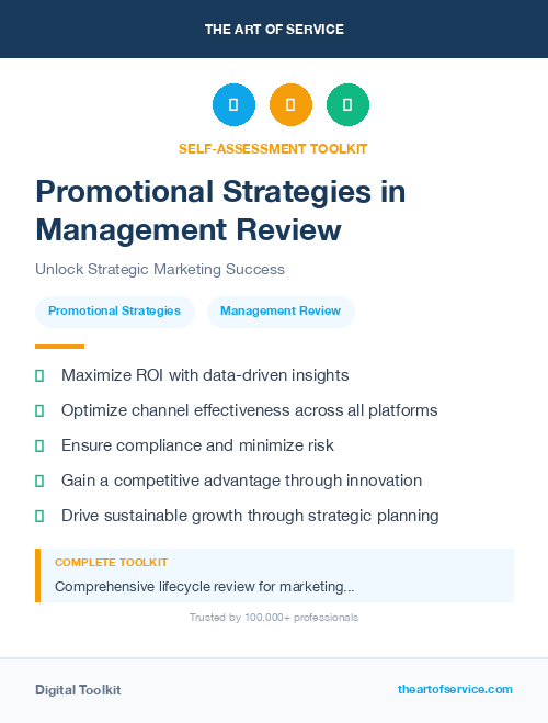 Promotional Strategies in Management Review