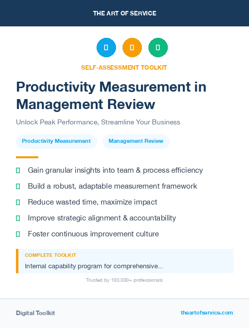 Productivity Measurement in Management Review