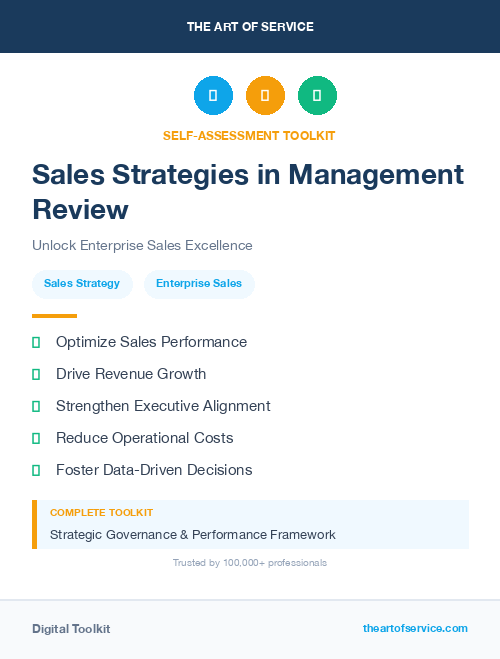 Sales Strategies in Management Review