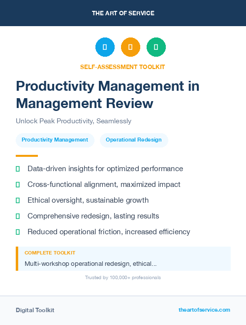 Productivity Management in Management Review