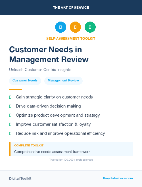Customer Needs in Management Review