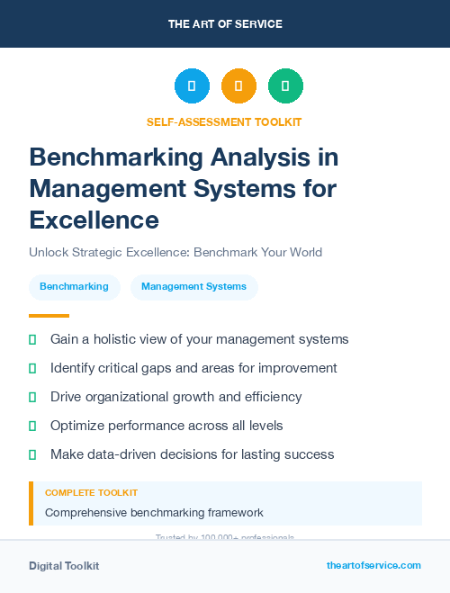 Benchmarking Analysis in Management Systems for Excellence