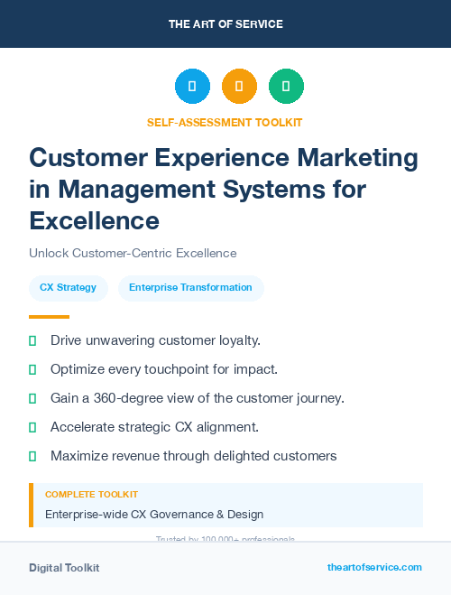 Customer Experience Marketing in Management Systems for Excellence