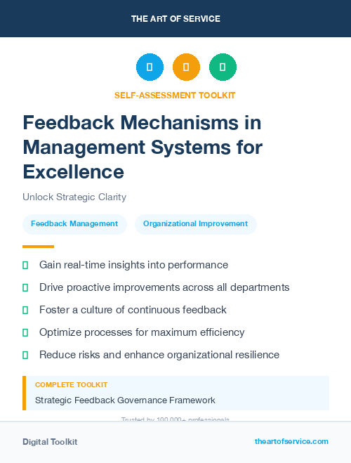 Feedback Mechanisms in Management Systems for Excellence