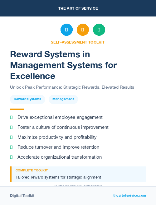 Reward Systems in Management Systems for Excellence