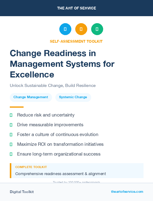 Change Readiness in Management Systems for Excellence