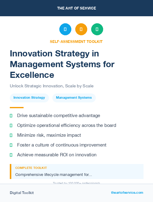 Innovation Strategy in Management Systems for Excellence