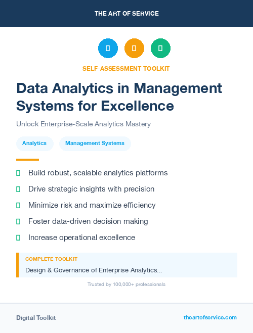 Data Analytics in Management Systems for Excellence