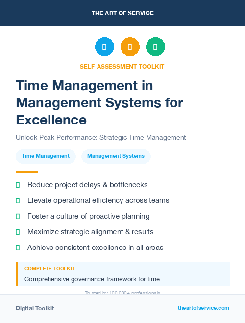 Time Management in Management Systems for Excellence
