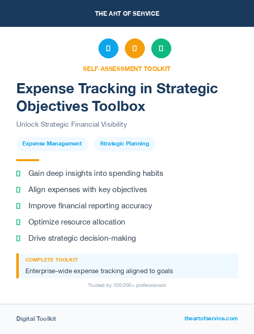 Expense Tracking in Strategic Objectives Toolbox