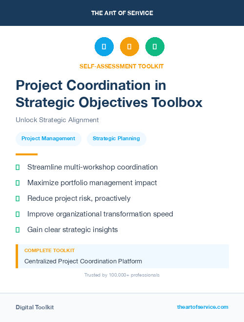 Project Coordination in Strategic Objectives Toolbox