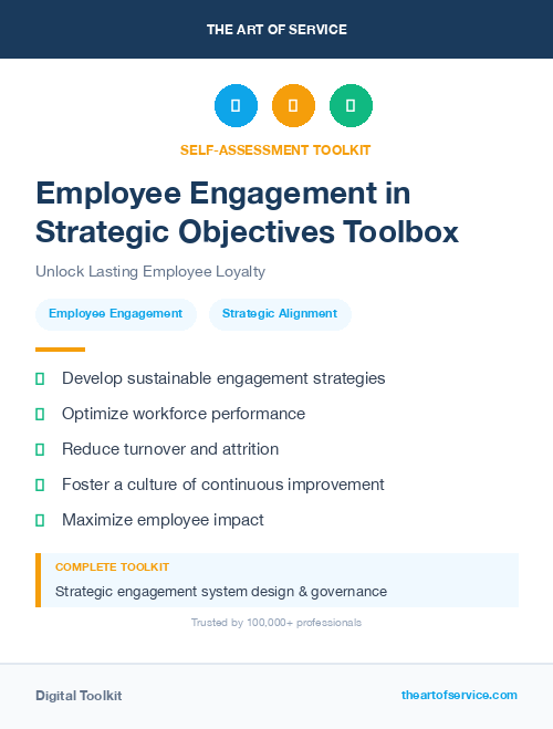 Employee Engagement in Strategic Objectives Toolbox