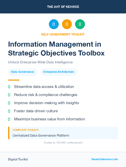 Information Management in Strategic Objectives Toolbox