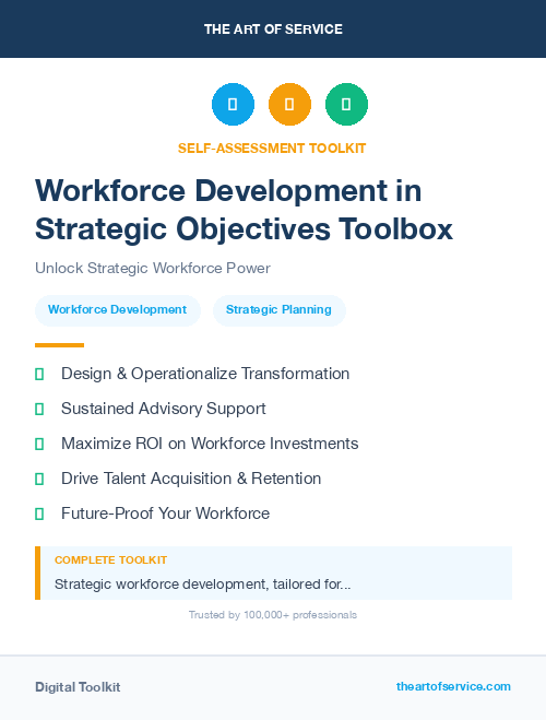 Workforce Development in Strategic Objectives Toolbox
