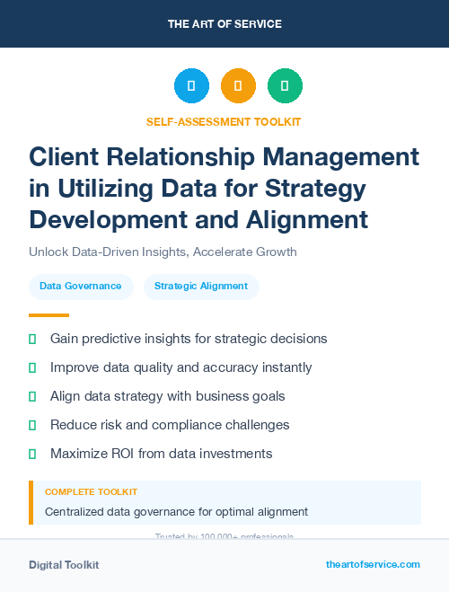 Client Relationship Management in Utilizing Data for Strategy Development and Alignment