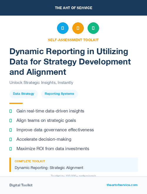 Dynamic Reporting in Utilizing Data for Strategy Development and Alignment
