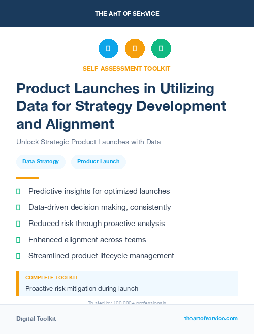 Product Launches in Utilizing Data for Strategy Development and Alignment