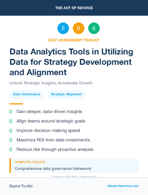 Data Analytics Tools in Utilizing Data for Strategy Development and Alignment