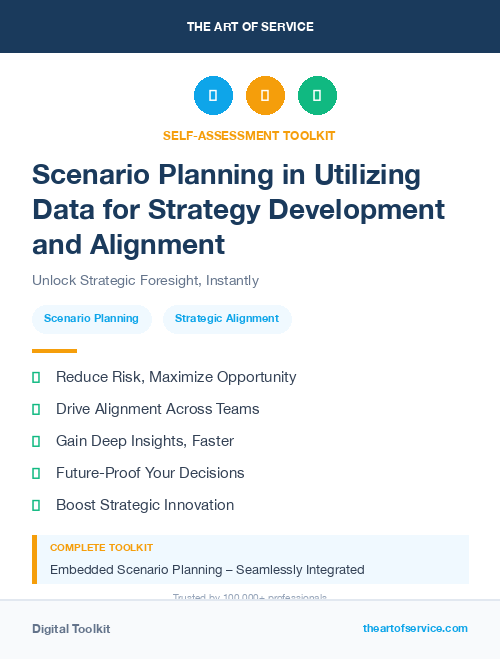 Scenario Planning in Utilizing Data for Strategy Development and Alignment