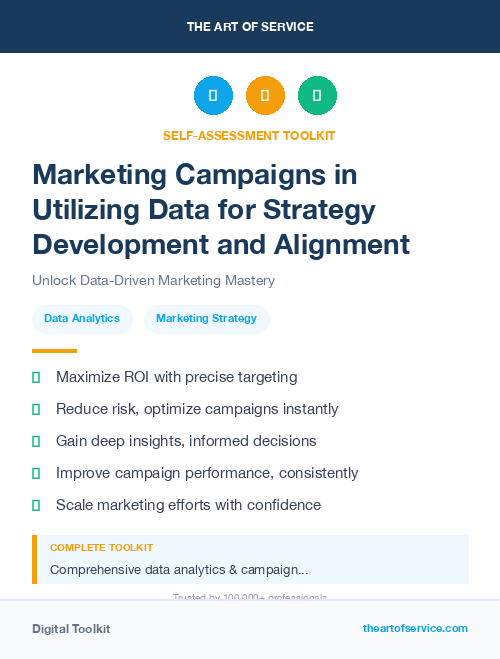 Marketing Campaigns in Utilizing Data for Strategy Development and Alignment
