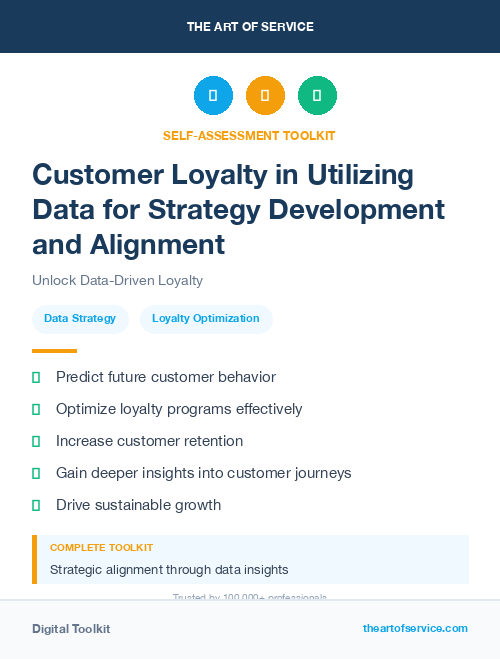 Customer Loyalty in Utilizing Data for Strategy Development and Alignment