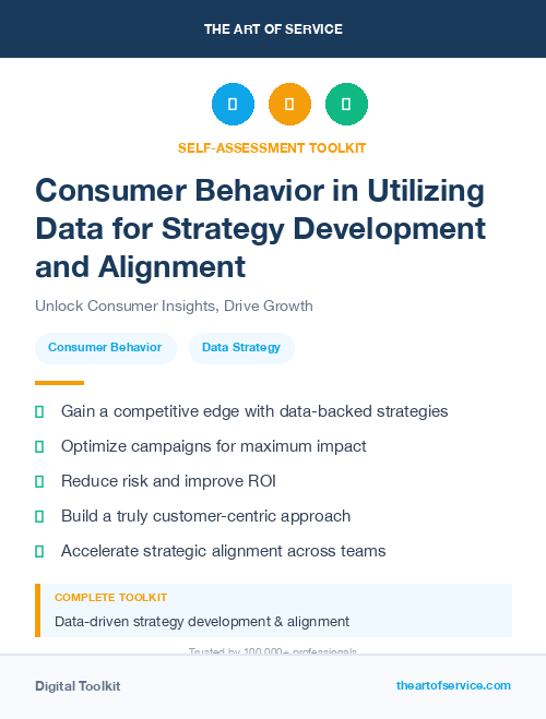 Consumer Behavior in Utilizing Data for Strategy Development and Alignment