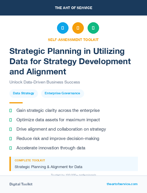 Strategic Planning in Utilizing Data for Strategy Development and Alignment