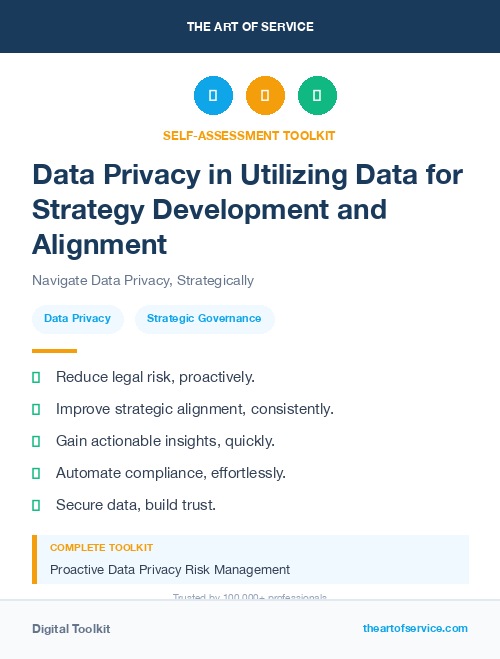 Data Privacy in Utilizing Data for Strategy Development and Alignment