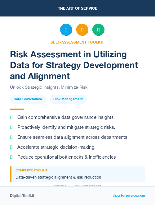 Risk Assessment in Utilizing Data for Strategy Development and Alignment