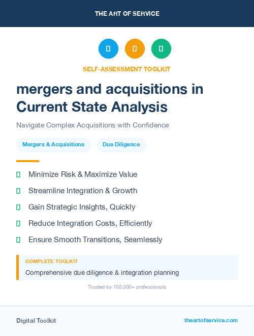 mergers and acquisitions in Current State Analysis