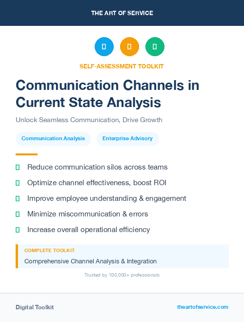 Communication Channels in Current State Analysis