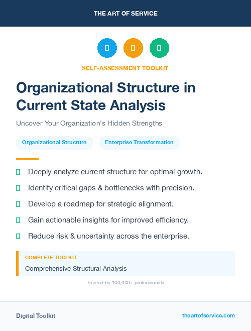 Organizational Structure in Current State Analysis