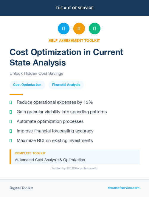 Cost Optimization in Current State Analysis