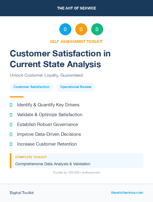 Customer Satisfaction in Current State Analysis