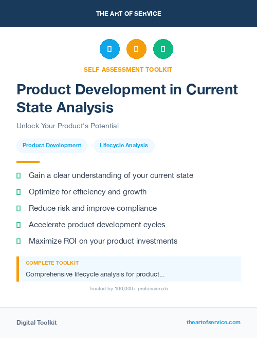 Product Development in Current State Analysis