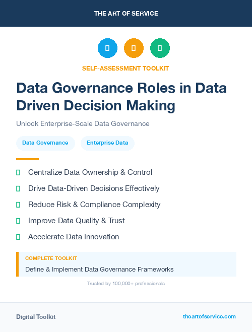 Data Governance Roles in Data Driven Decision Making