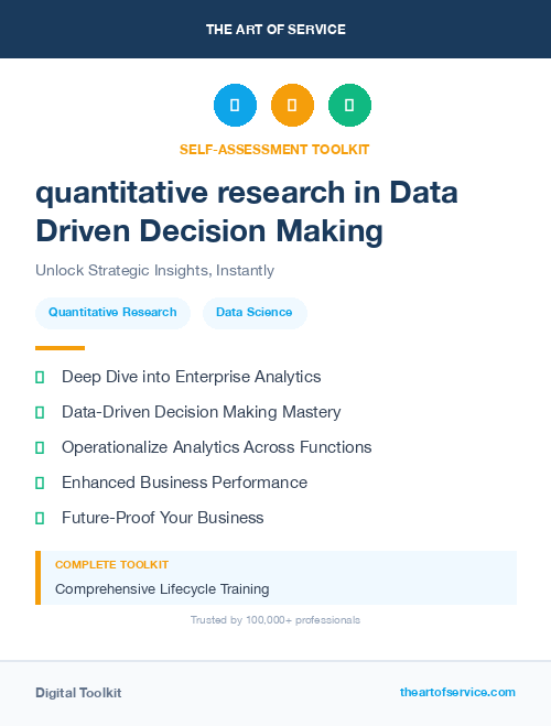 quantitative research in Data Driven Decision Making