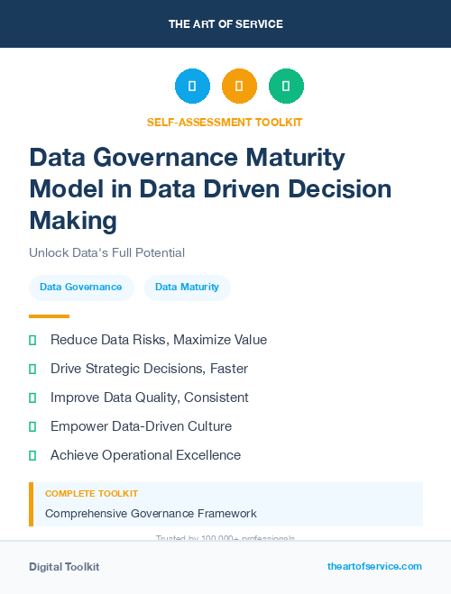 Data Governance Maturity Model in Data Driven Decision Making