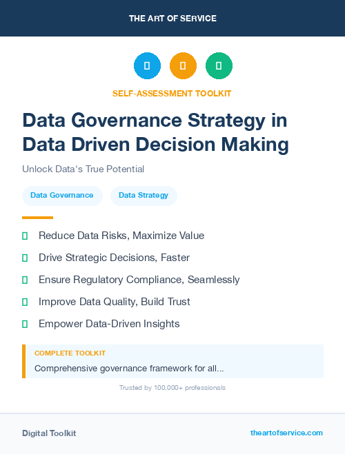 Data Governance Strategy in Data Driven Decision Making